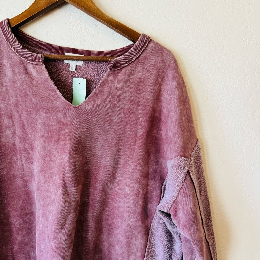 Bke | Pieced Split Neck Pullover - image 4